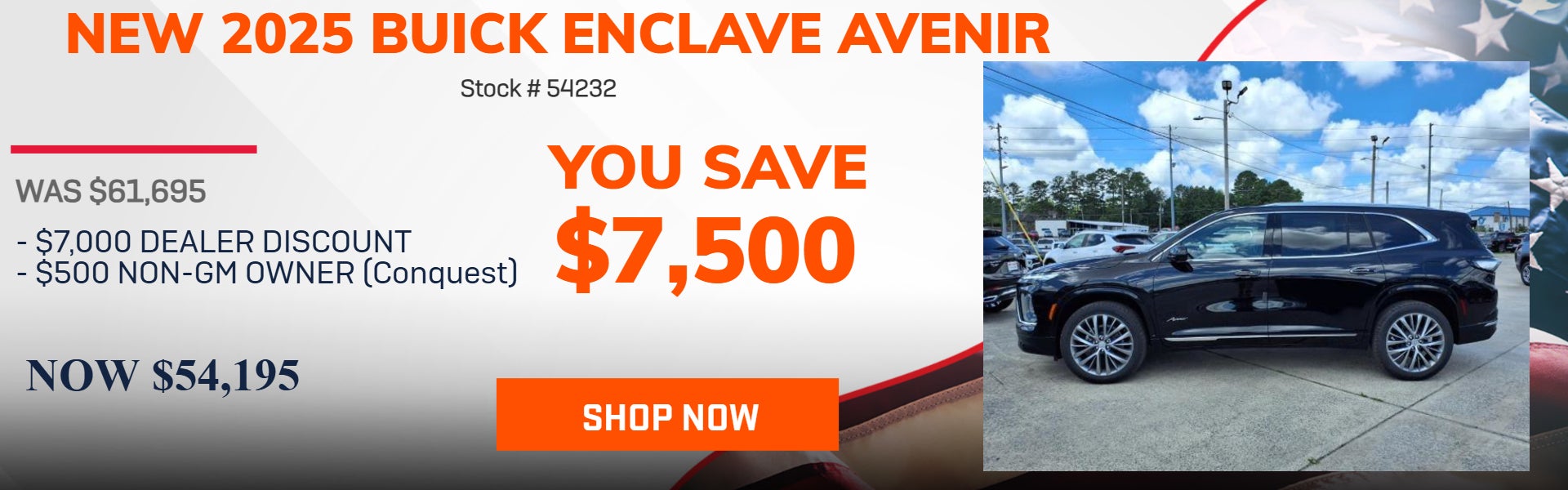 SAVE $7,500 ON 2025 BUICK ENCLAVE AVENIR