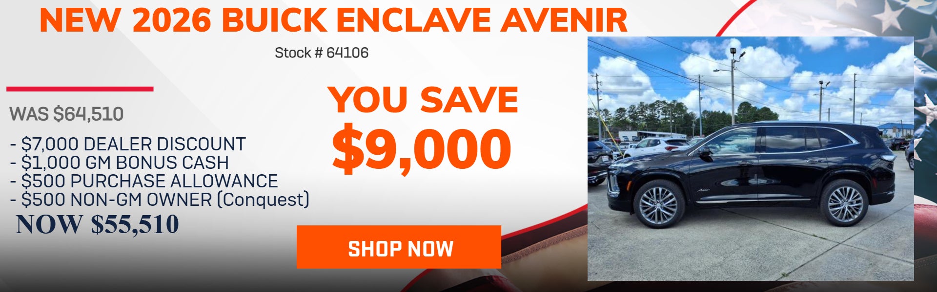 SAVE $9,000 ON 2026 BUICK ENCLAVE AVENIR