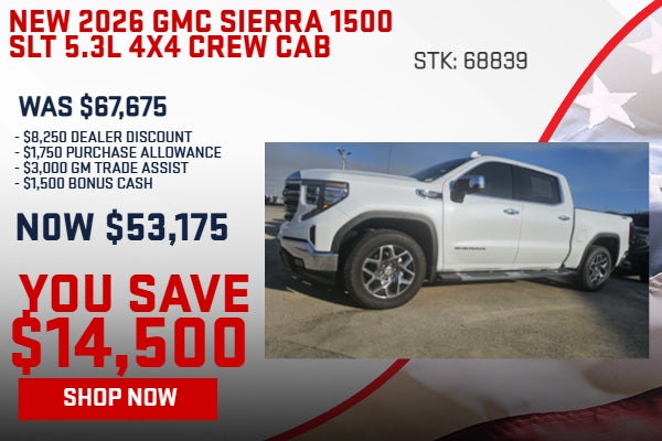 SAVE $14,500 ON 2026 GMC SIERRA 1500 SLT 4x4