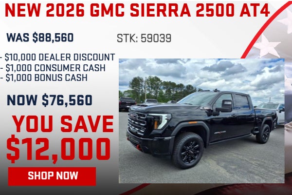 SAVE $12,000 ON 2025 GMC SIERRA 2500 AT4