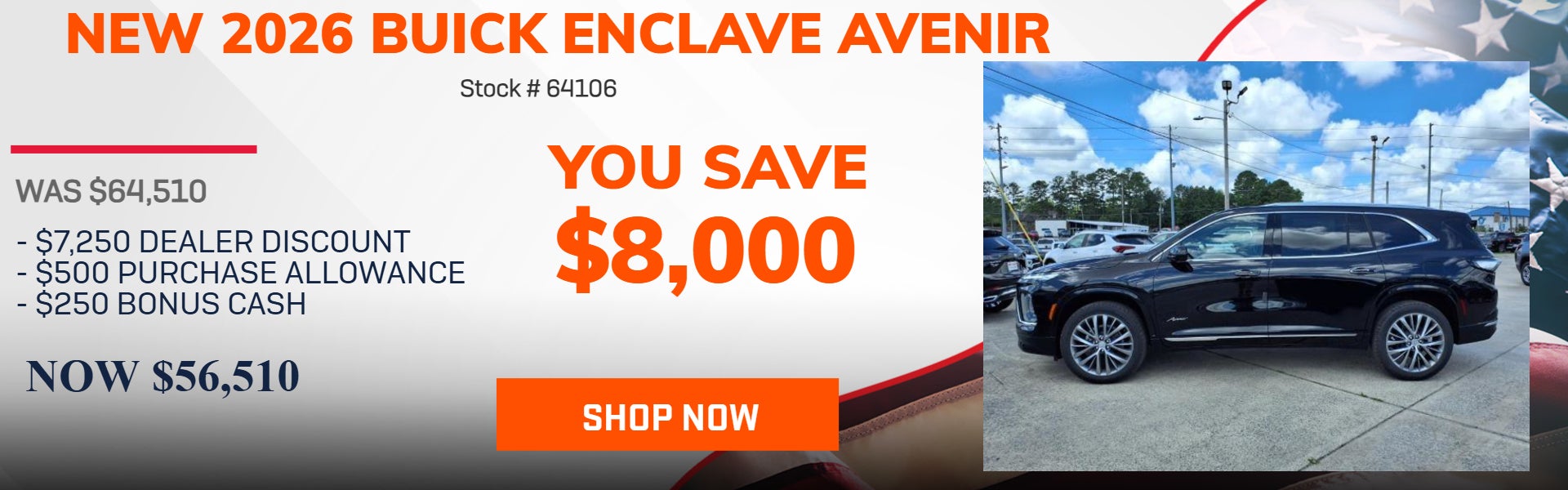 SAVE $8,000 ON 2026 BUICK ENCLAVE AVENIR