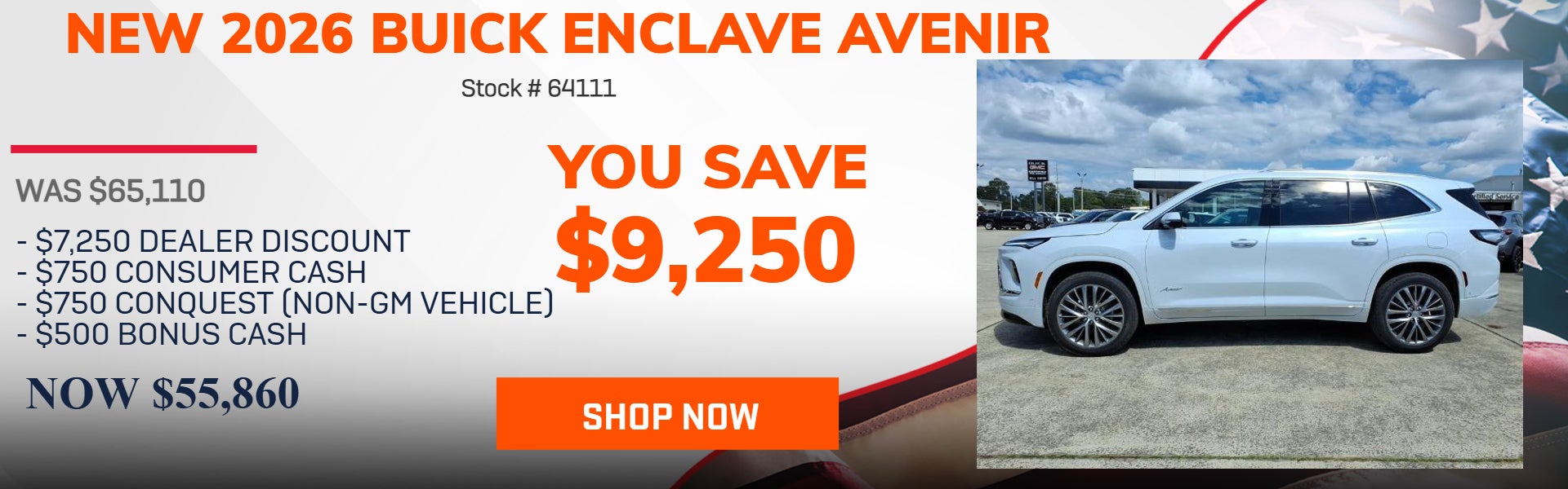 SAVE $9,250 ON 2026 BUICK ENCLAVE AVENIR
