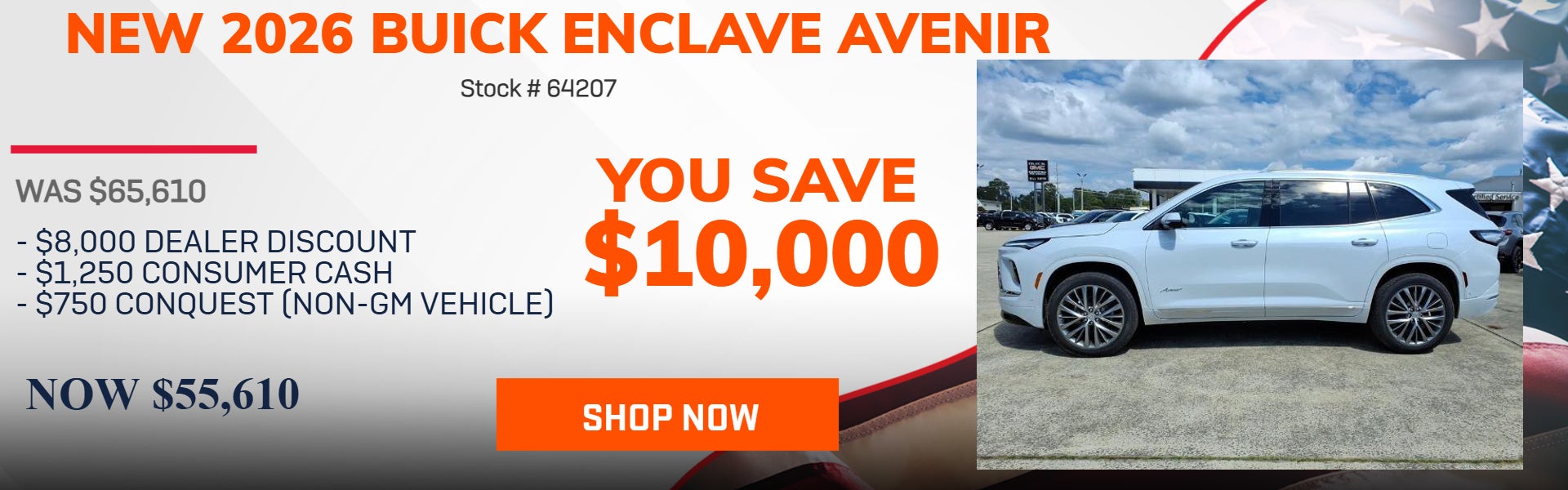SAVE $10,000 ON 2026 BUICK ENCLAVE AVENIR