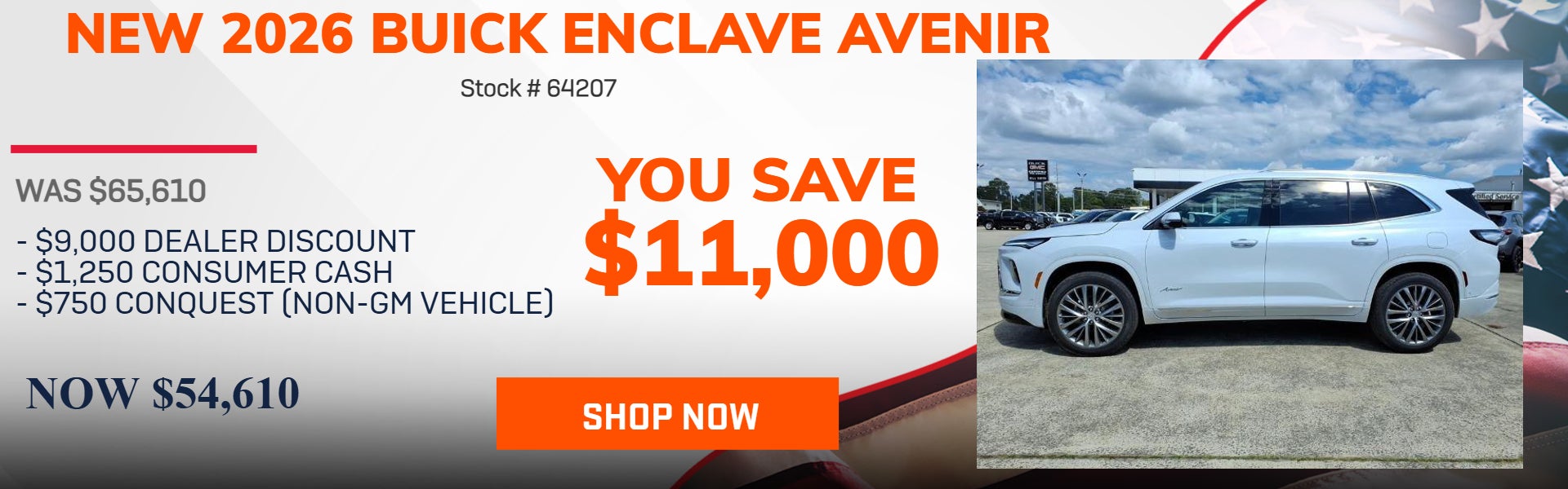 SAVE $11,000 ON 2026 BUICK ENCLAVE AVENIR