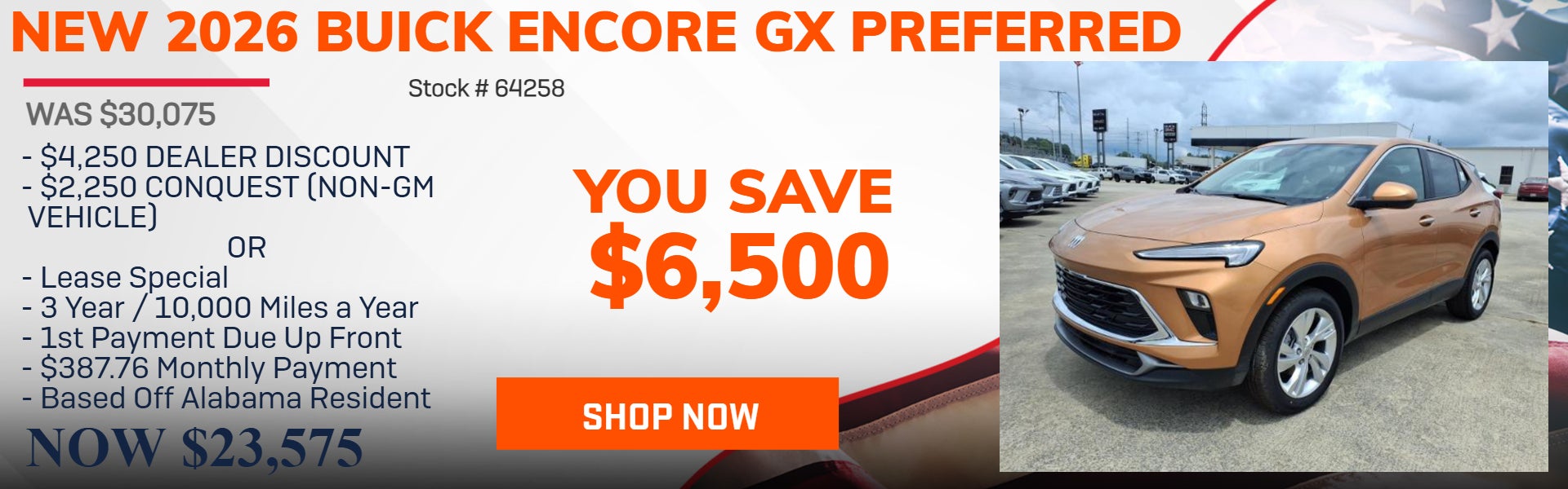 SAVE $6,500 ON 2026 BUICK ENCORE GX PREFERRED