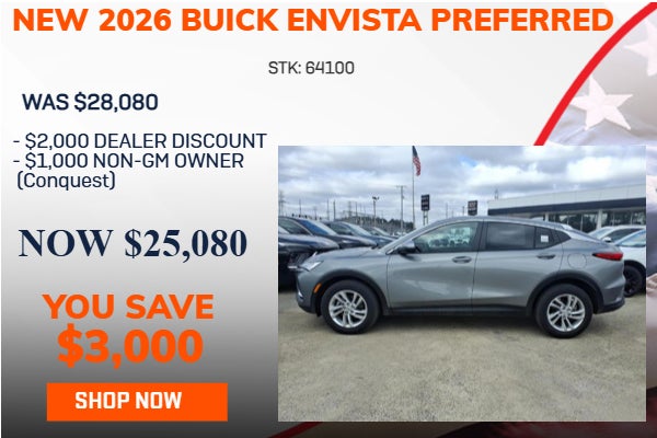 SAVE $3,000 ON 2026 BUICK ENVSTA PREFERRED