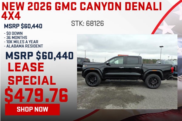 $478 LEASE ON 2026 GMC CANYON DENALI 4X4