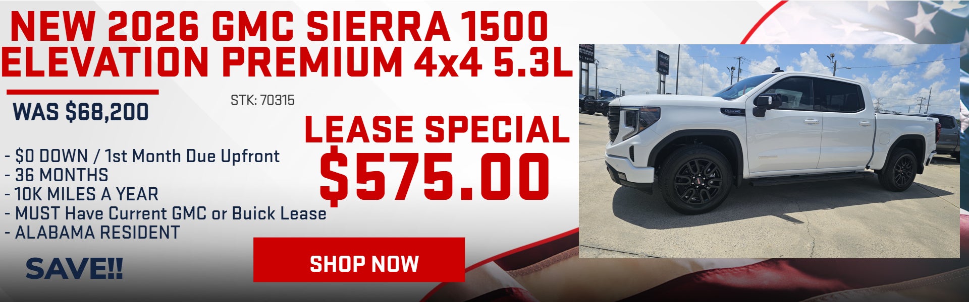 2026 GMC SIERRA ELEVATION LEASE