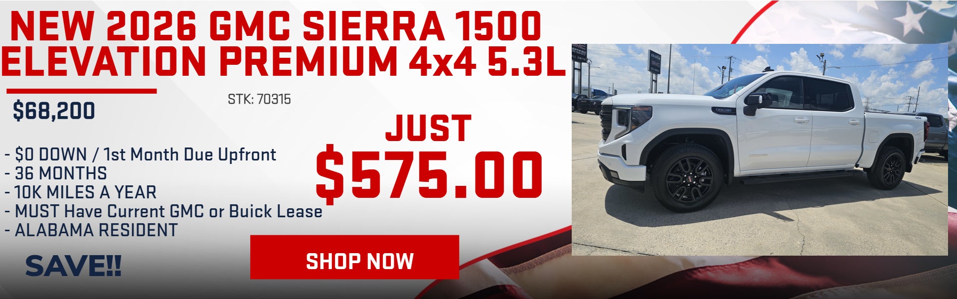 2026 GMC 1500 Elevation Lease