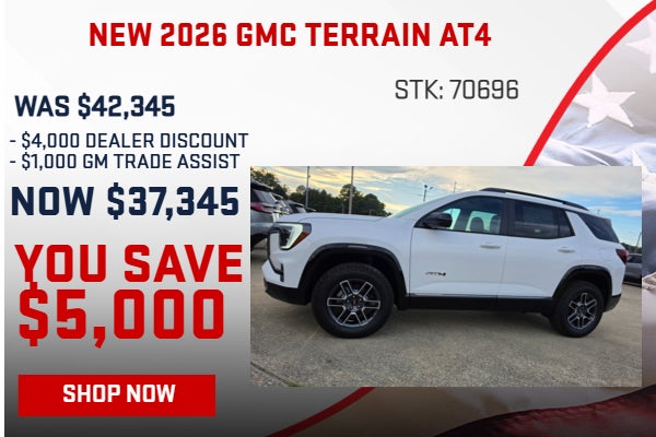 SAVE $5,000 ON 2026 GMC TERRAIN AT4