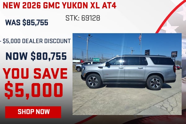 Save $5,000 on 2025 GMC YUKON XL AT4