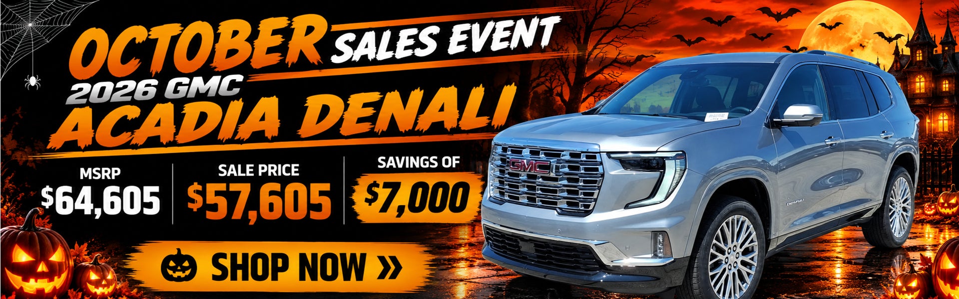 SAVE UP TO $7,000 ON 2026 GMC ACADIA DENALI
