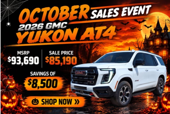 SAVE UP TO $8,500 ON 2026 GMC YUKON AT4