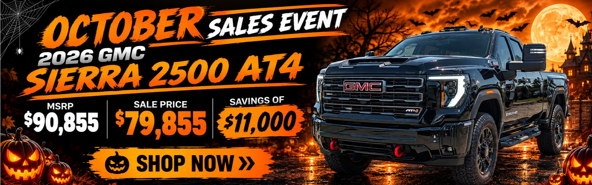 SAVE UP TO $11,000 ON 2026 GMC SIERRA 2500 AT4