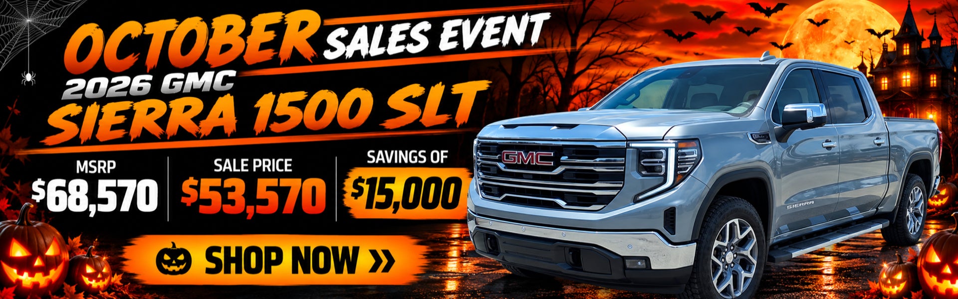 SAVE UP TO $15,000 ON 2026 GMC SIERRA 1500 SLT 4x4