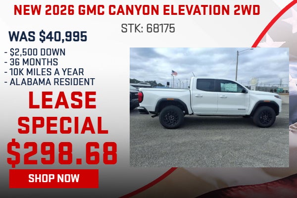 $299 LEASE ON 2026 GMC CANYON ELEVATION 2WD