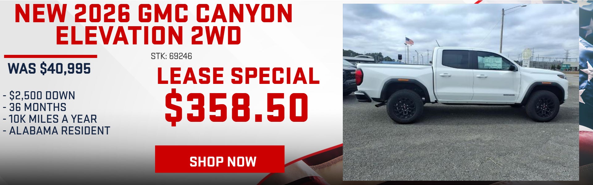 2026 GMC Canyon Elevation 2WD Lease for $358.50